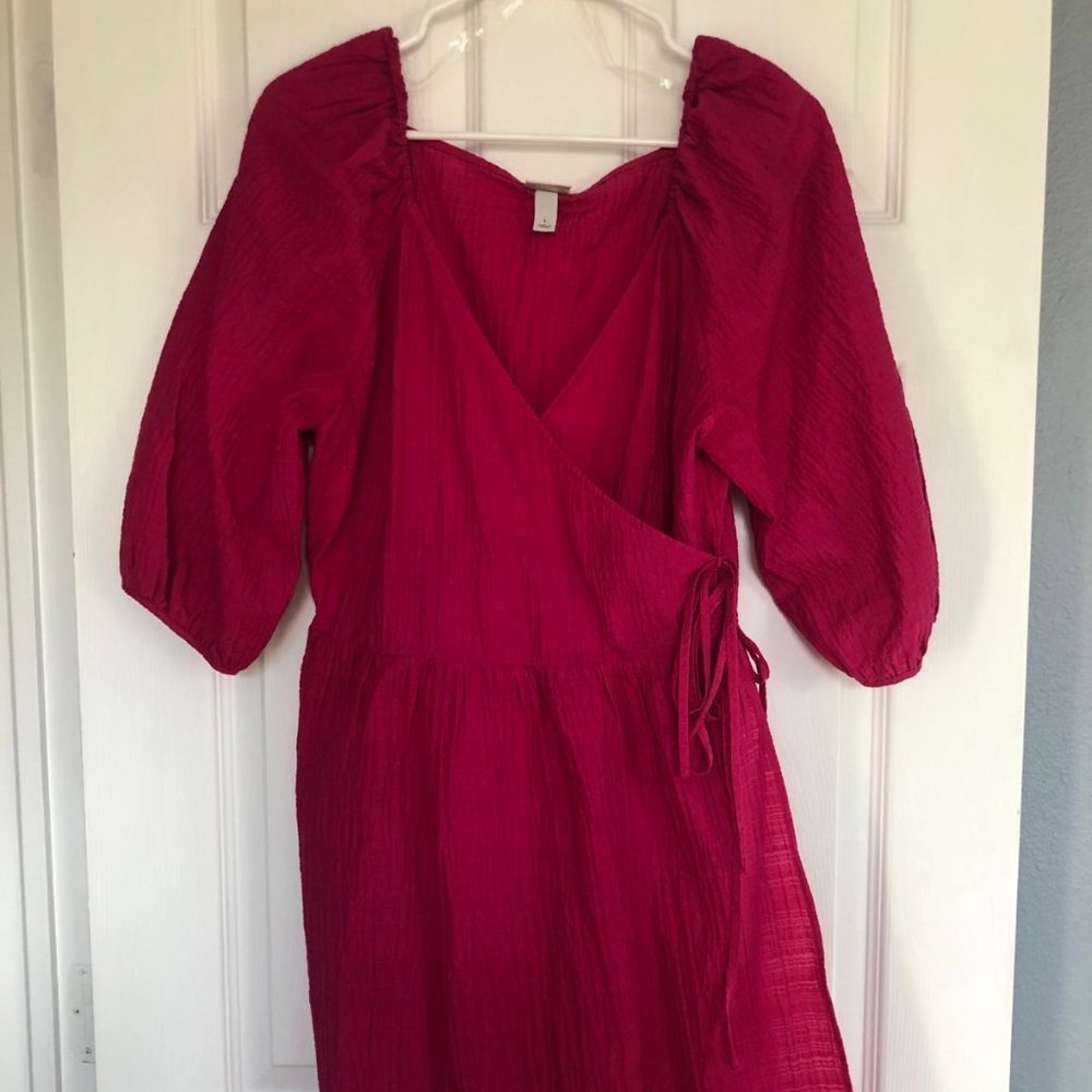 L Summer Wrap-around Dress